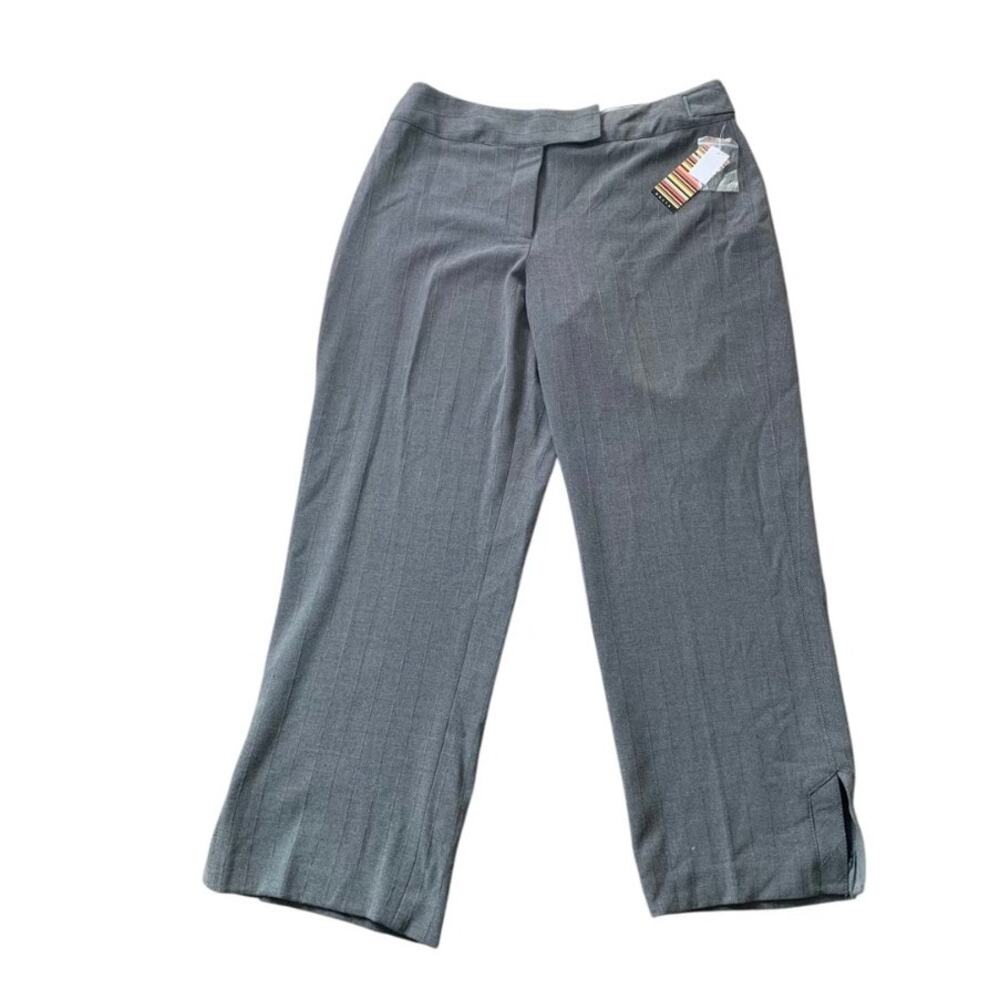 DALIA Women's Size 12 Dress Pants Charcoal Gray Career Work Pockets NEW